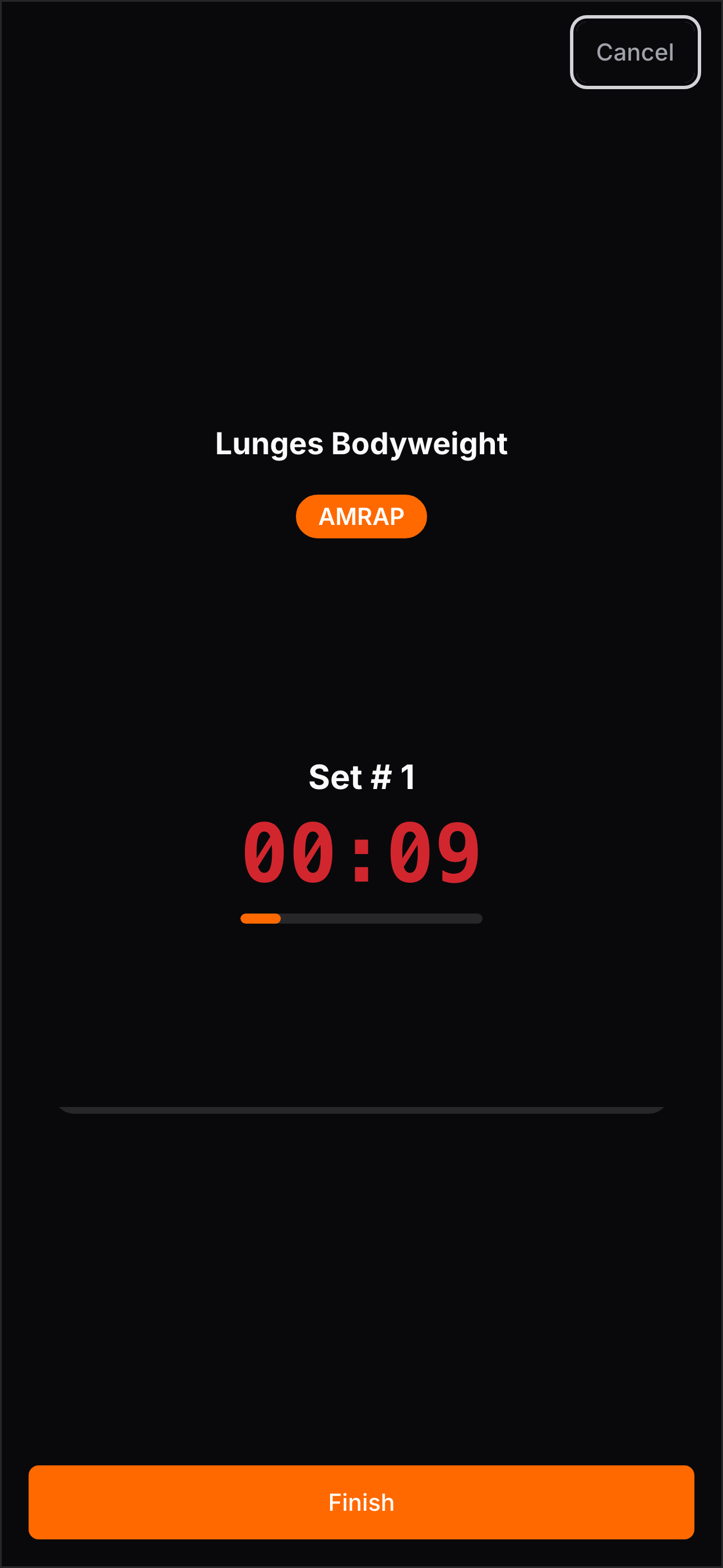 In-app workout execution with timers and progress tracking